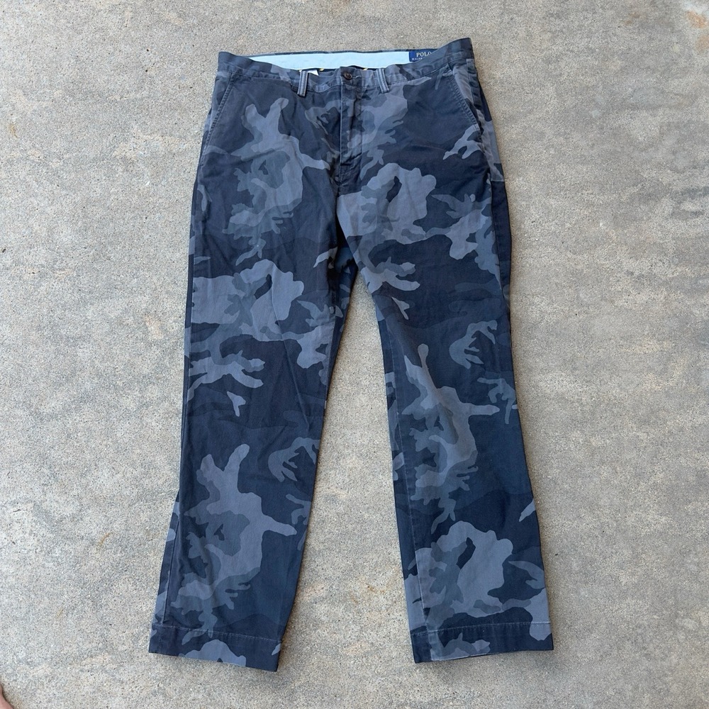 Polo Ralph Lauren Camo Pants Stretch Cotton Twill Chino Men's 35x30 (Fits 35x29)